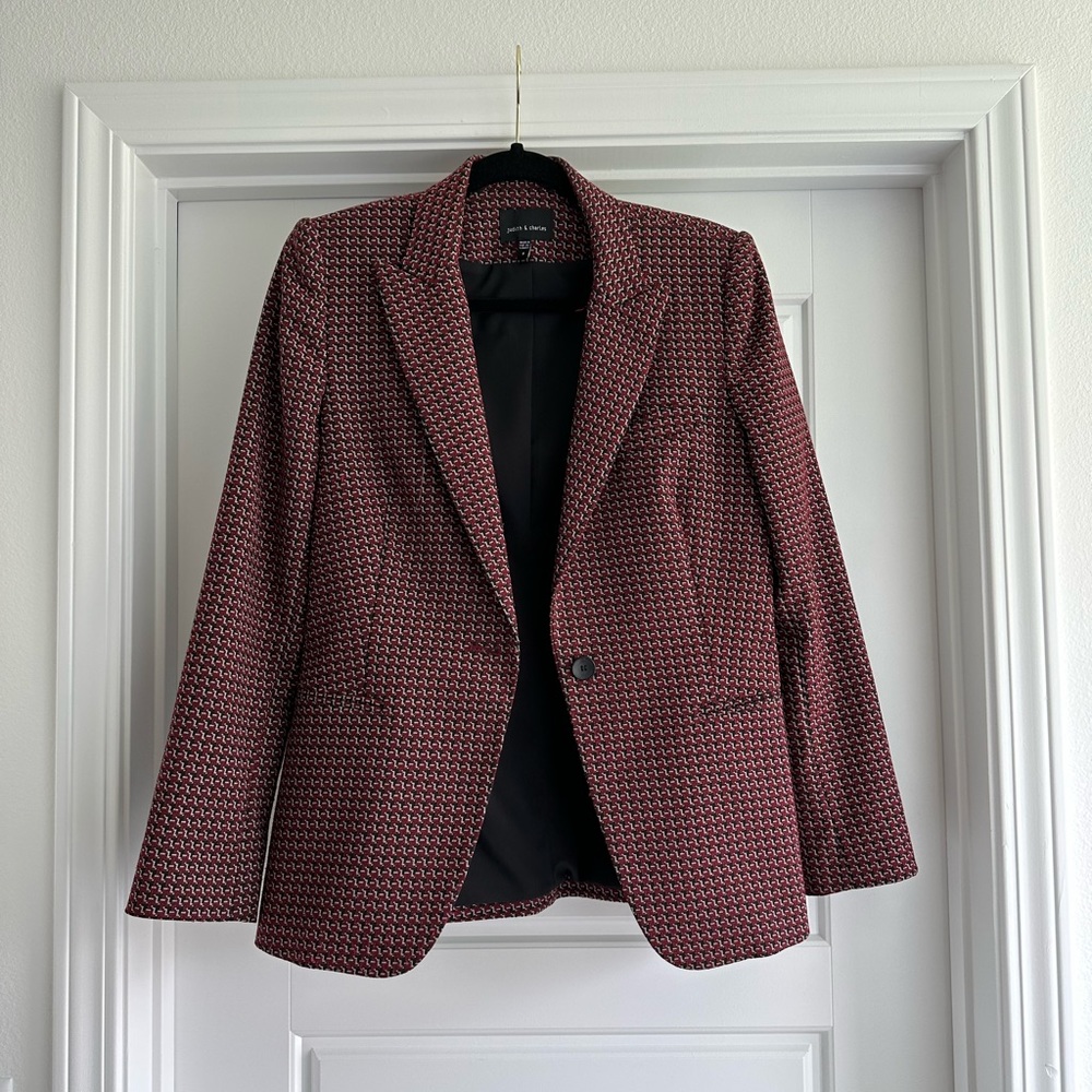 Judith & Charles Blazer - Red and Black Geo Print